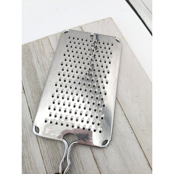Ekco Grater Zester Cheese Garlic 11 3/4" Stainless Steel Hand Held Black - Picture 2 of 7